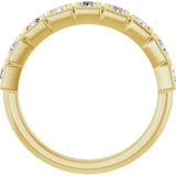 10K Gold Straight Baguette Lab-Grown Diamond Bezel-Set Anniversary Band – 1/4–7/8 CTW - Yellow Gold - view 2