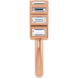 10K Gold Straight Baguette Lab-Grown Diamond Bezel-Set Anniversary Band – 9/10 CTW - Rose Gold - view 4