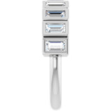 10K Gold Straight Baguette Lab-Grown Diamond Bezel-Set Anniversary Band – 9/10 CTW - White Gold - view 4