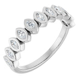 Platinum Marquise Lab-Grown Diamond Bezel-Set Anniversary Band – 3/8–5/8 CTW