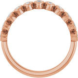 14K Gold Marquise Lab-Grown Diamond Bezel-Set Anniversary Band – 3/8–5/8 CTW - Rose Gold - view 2