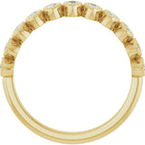 14K Gold Marquise Lab-Grown Diamond Bezel-Set Anniversary Band – 3/8–5/8 CTW - Yellow Gold - view 2