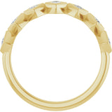 10K Gold Square Lab-Grown Diamond Bezel-Set Anniversary Band – 1/8–5/8 CTW - Yellow Gold - view 2
