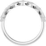 10K Gold Square Natural Diamond Bezel-Set Anniversary Band – 1/8–5/8 CTW - White Gold - view 2