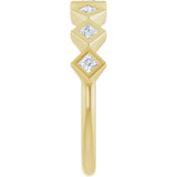 10K Gold Square Lab-Grown Diamond Bezel-Set Anniversary Band – 1/8–5/8 CTW - Yellow Gold - view 4