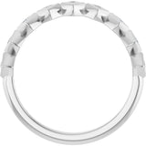 10K Gold Square Lab-Grown Diamond Bezel-Set Anniversary Band – 1/8–5/8 CTW - White Gold - view 2