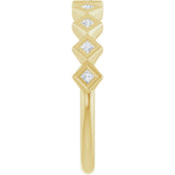 10K Gold Square Lab-Grown Diamond Bezel-Set Anniversary Band – 1/8–5/8 CTW - Yellow Gold - view 4
