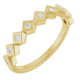 14K Gold Square Lab-Grown Diamond Bezel-Set Anniversary Band – 1/10–5/8 CTW - Yellow Gold