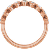 14K Gold Marquise Lab-Grown Diamond Bezel-Set Anniversary Band – 3/8–5/8 CTW - Rose Gold - view 2
