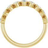 14K Gold Marquise Natural Diamond Bezel-Set Anniversary Band – 3/8–5/8 CTW - Yellow Gold - view 2