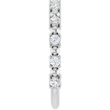 Platinum Round Natural Diamond Beaded Anniversary Band – 1/6–3/4 CTW - view 4