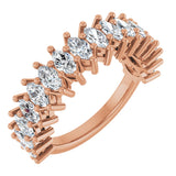 14K Gold Marquise Natural Diamond Anniversary Band – 1 1/3–2 5/8 CTW - Rose Gold