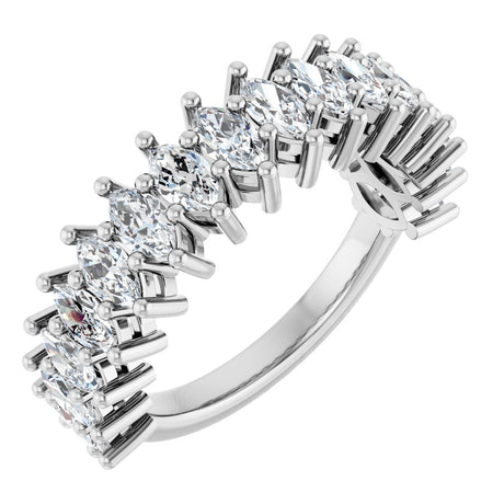 Platinum Marquise Lab-Grown Diamond Anniversary Band – 1 1/5–2 5/8 CTW