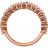 14K Gold Marquise Lab-Grown Diamond Anniversary Band – 1 1/5–2 5/8 CTW - Rose Gold - view 2