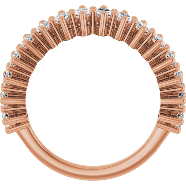 14K Gold Marquise Lab-Grown Diamond Anniversary Band – 1 1/5–2 5/8 CTW - Rose Gold - view 2