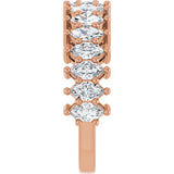 14K Gold Marquise Lab-Grown Diamond Anniversary Band – 1 1/5–2 5/8 CTW - Rose Gold - view 4