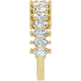 14K Gold Marquise Lab-Grown Diamond Anniversary Band – 1 1/5–2 5/8 CTW - Yellow Gold - view 4