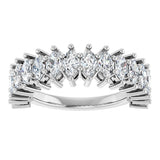 Platinum Marquise Lab-Grown Diamond Anniversary Band – 1 1/5–2 5/8 CTW - view 3