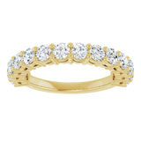 14K Gold Round Lab-Grown Diamond Anniversary Band – 1/2–1 1/4 CTW - Yellow Gold - view 3