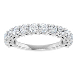 Platinum Round Natural Diamond Anniversary Band – 1/2–1 1/4 CTW - view 3