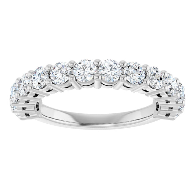 Platinum Round Natural Diamond Anniversary Band – 1/2–1 1/4 CTW - view 3