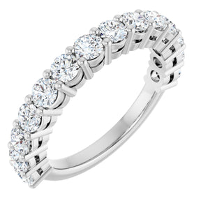Platinum Round Lab-Grown Diamond Anniversary Band – 1/2–1 1/4 CTW
