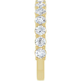 14K Gold Round Natural Diamond Anniversary Band – 1/2–1 1/4 CTW - Yellow Gold - view 4