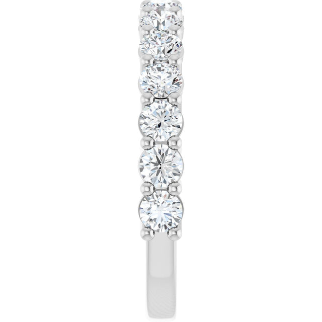 Platinum Round Natural Diamond Anniversary Band – 1/2–1 1/4 CTW - view 4