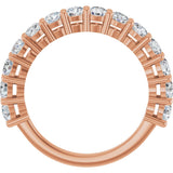 14K Gold Round Lab-Grown Diamond Anniversary Band – 1/2–1 1/4 CTW - Rose Gold - view 2