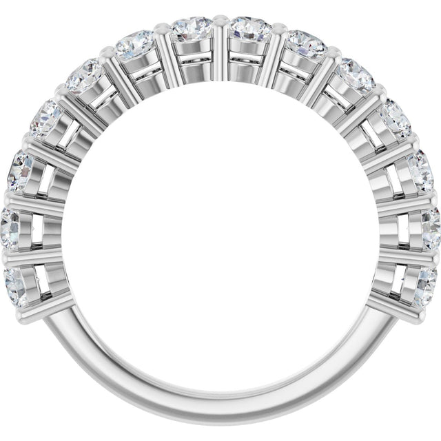 Platinum Round Lab-Grown Diamond Anniversary Band – 1/2–1 1/4 CTW - view 2