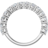Platinum Round Natural Diamond Anniversary Band – 1/2–1 1/4 CTW - view 2