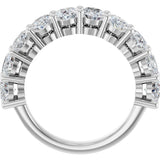 Platinum Oval Lab-Grown Diamond Anniversary Band – 6x4 mm Stones - view 2
