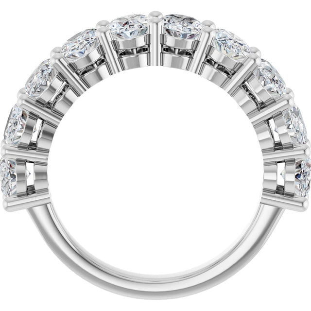 Platinum Oval Natural Diamond Anniversary Band – 2–3 3/4 CTW - view 2