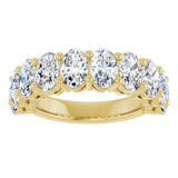 14K Gold Oval Natural Diamond Anniversary Band – 2–3 3/4 CTW - Yellow Gold - view 3