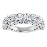 Platinum Oval Natural Diamond Anniversary Band – 2–3 3/4 CTW - view 3