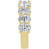 14K Gold Oval Natural Diamond Anniversary Band – 2–3 3/4 CTW - Yellow Gold - view 4