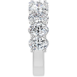 Platinum Oval Lab-Grown Diamond Anniversary Band – 6x4 mm Stones - view 4