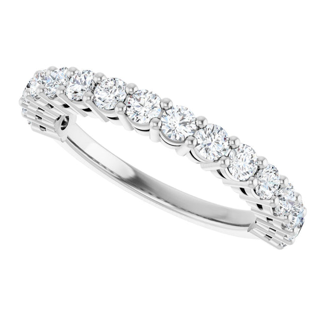 Platinum Round Lab-Grown Diamond Anniversary Band – 1/2–1 1/4 CTW - view 5