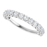 Platinum Round Natural Diamond Anniversary Band – 1/2–1 1/4 CTW - view 5