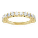 14K Gold Round Lab-Grown Diamond Anniversary Band – 1/2–1 1/4 CTW - Yellow Gold - view 3