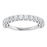 Platinum Round Natural Diamond Anniversary Band – 1/2–1 1/4 CTW - view 3