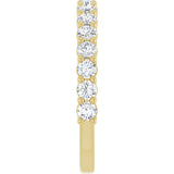 14K Gold Round Lab-Grown Diamond Anniversary Band – 1/2–1 1/4 CTW - Yellow Gold - view 4