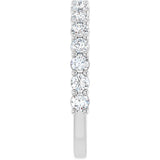 Platinum Round Lab-Grown Diamond Anniversary Band – 1/2–1 1/4 CTW - view 4