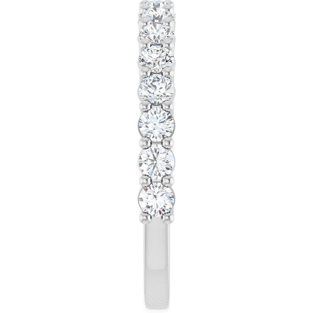 Platinum Round Lab-Grown Diamond Anniversary Band – 1/2–1 1/4 CTW - view 4