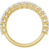 14K Gold Round Natural Diamond Anniversary Band – 1/2–1 1/4 CTW - Yellow Gold - view 2