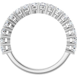 Platinum Round Natural Diamond Anniversary Band – 1/2–1 1/4 CTW - view 2