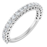 Platinum Round Natural Diamond Anniversary Band – 1/2–1 1/4 CTW