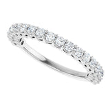 Platinum Round Natural Diamond Anniversary Band – 1/2–1 1/4 CTW - view 5