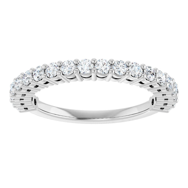 Platinum Round Natural Diamond Anniversary Band – 1/2–1 1/4 CTW - view 3