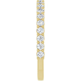 14K Gold Round Lab-Grown Diamond Anniversary Band – 1/2–1 1/4 CTW - Yellow Gold - view 4